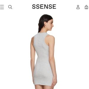 SKIMS Ribbed stretch-cotton jersey mini dress - Light Heather Grey